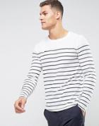 Tom Tailor Long Sleeve Top With Stripe - White
