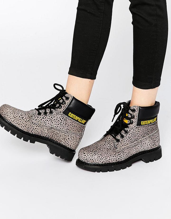 Cat Colorado Boots In Pony Print - Black