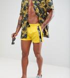 Ellesse Swims Shorts With Taping In Yellow - Yellow