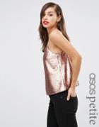 Asos Petite Embellished Cami Top - Gold