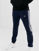 Adidas Originals Sweatpants With Outline Trefoil In Navy