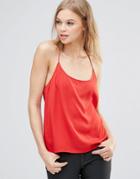 Vero Moda Simple Cami Top In Red - Brown
