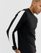 Another Influence Arm Panel Crew Neck Sweat - Black