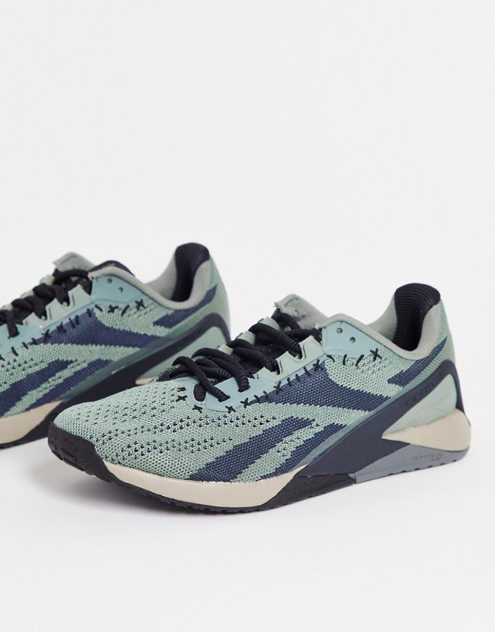 Reebok Nano X1 Sneakers In Green And Gray