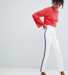 Monki Moluna Side Stripe White Jeans