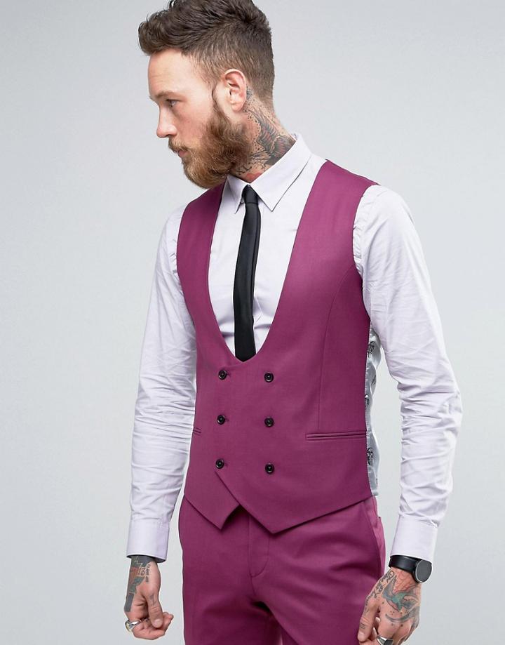 Noose & Monkey Super Skinny Vest - Pink
