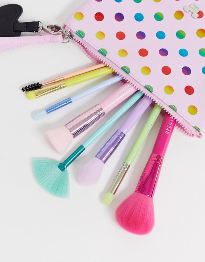 Spectrum Minnie Polka Dot Pouch And Brush Set - Clear