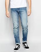 Cheap Monday Jeans Sonic Slim Fit Atomic Blue Mid Vintage Wash - Atomic Blue