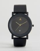 Asos Sleek Watch With Date Window In Black - Black