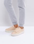 Puma Select Premium Strap Platform Sneakers In Peach - Pink