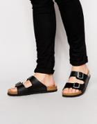Asos Sandals In Black With Buckle