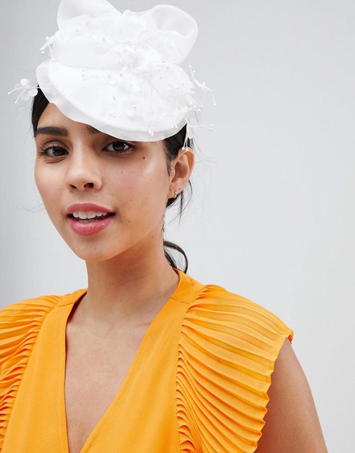 Asos Occasion Floral Vine Fascinator Headband - White