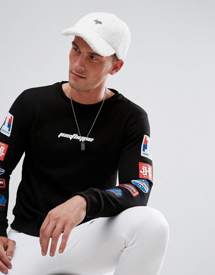 Hype Baseball Cap In White Borg - White