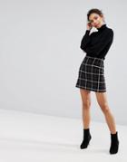 Warehouse Check A-line Mini Skirt - Multi