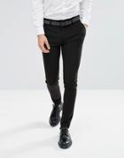 Asos Design Super Skinny Smart Pants In Black - Black