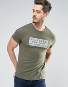 Tommy Hilfiger Box Logo T-shirt Regular Fit In Green Marl - Green