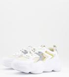 Truffle Collection Scrunchie Flatform Mule Sandals In Beige-yellow