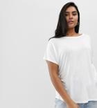 Asos Design Curve Formal Kimono T-shirt In White - White