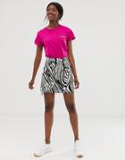 Gestuz Siwra Abstract Zebra Stripe Wrap Skirt - Multi