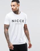 Nicce London T-shirt With Large Logo - White