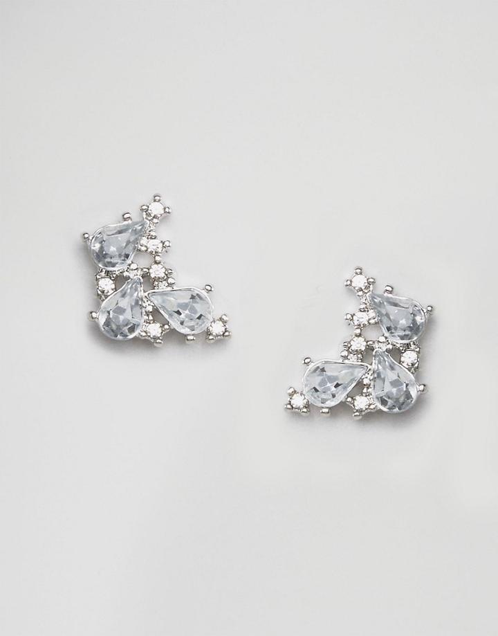 Asos Mini Cluster Jewel Stud Earrings - Clear