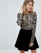 B.young Leopard Print Blouse - Multi