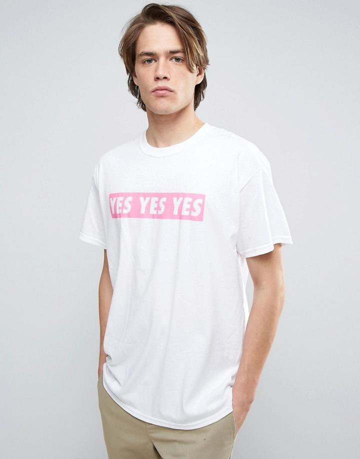 New Love Club Yes Yes Yes Back Print T-shirt - White