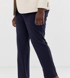 Asos Design Plus Slim Smart Pants In Navy