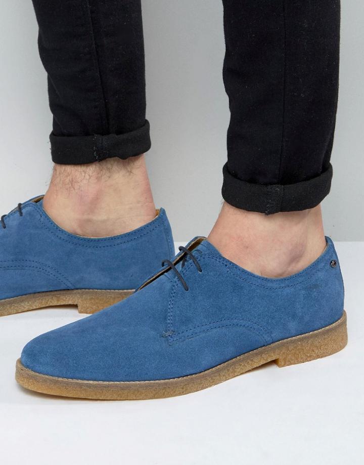 Base London Whitlock Suede Derby Shoes - Blue