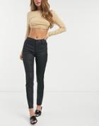 Ted Baker Lethera Wet Look Skinny Jeans-black