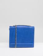 Urbancode Leather Chain Strap Box Bag - Blue