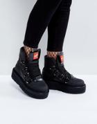 Puma X Fenty By Rihanna Sb Eyelet Flatform Boot - Black