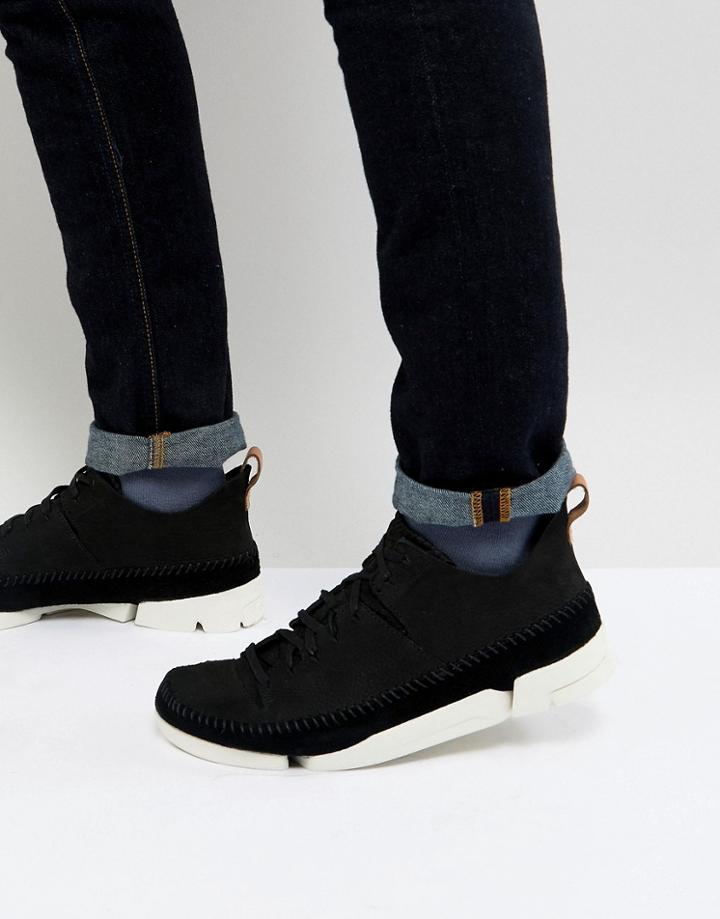 Clarks Originals Trigenic Flex Sneakers In Black - Black