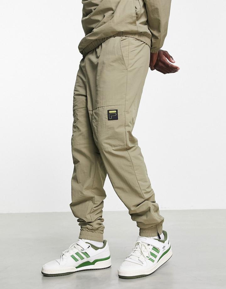 Fila Gold Sweatpants In Tan-white