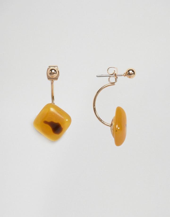 Asos Tortoise Swing Earrings - Brown