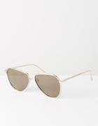 7x Aviator Style Sunglasses - Gold