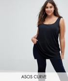 Asos Curve Longline Tank - Black