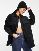 Dr Denim Loose Fit Shirt In Black Cord - Part Of A Set
