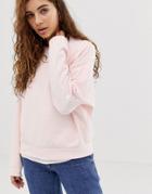 Weekday Huge Cropped Sweatshirt In Pink - Pink