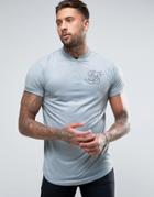 Siksilk Suedette Zip T-shirt - Blue