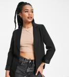 Miss Selfridge Petite Chuck On Blazer In Black