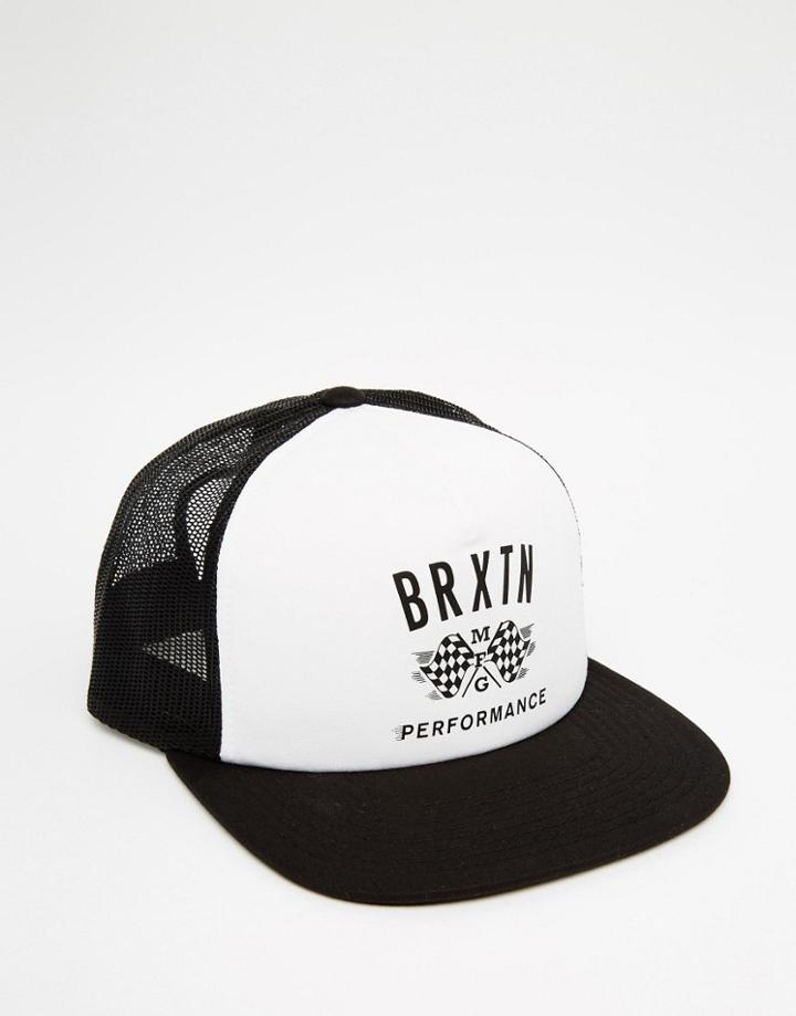 Brixton Piston Mesh Trucker Cap - White