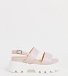 Park Lane Wide Fit Chunky Heeled Sandals - Pink