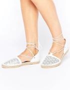 New Look Laser Cut Espadrille - White