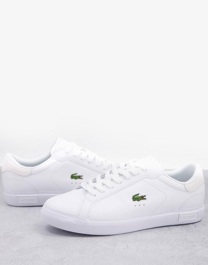Lacoste Powercourt Croc Sneakers In White