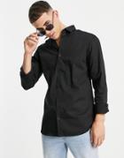 Jack & Jones Essentials No-iron Smart Shirt In Slim Fit Black
