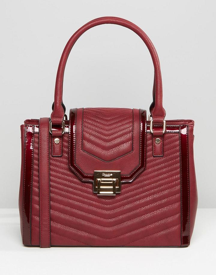 Dune Quilted Tote Bag - Red