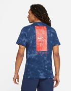 Nike Rwd Pack Back Print Acid Wash T-shirt In Navy