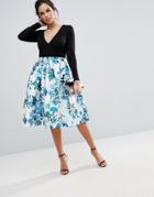 Forever Unique Floral Prom Skirt - Multi