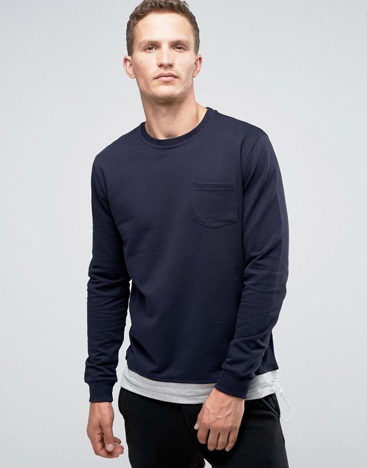 Hoxton Denim Sweatshirt Rose Pocket - Green